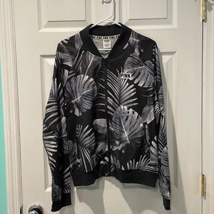 PINK Tropical Black & White Windbreaker